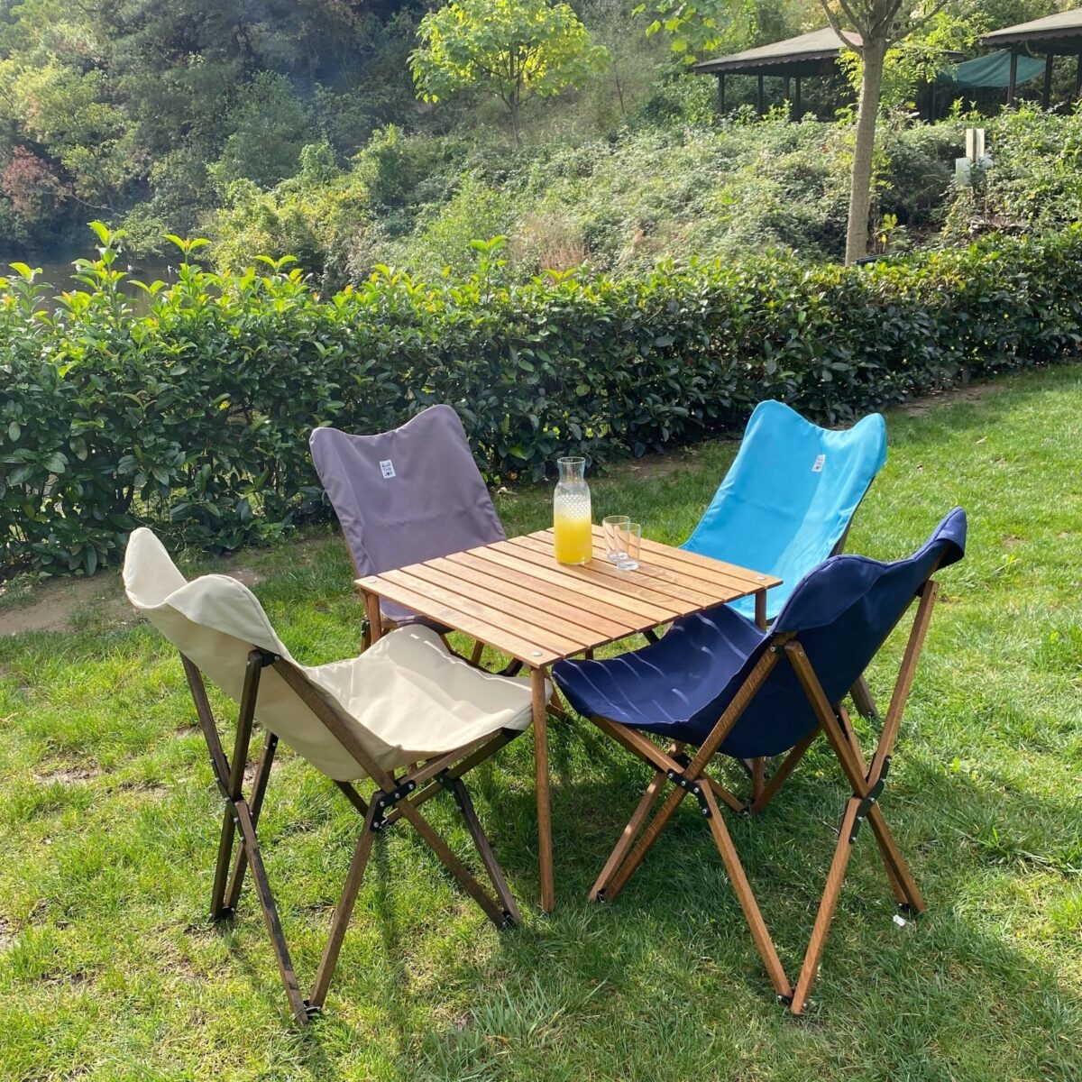 BAG THE JOY AHŞAP KATLANIR RULO KAMP MASASI / KAHVERENGİ(70*70*55) - Görsel 12