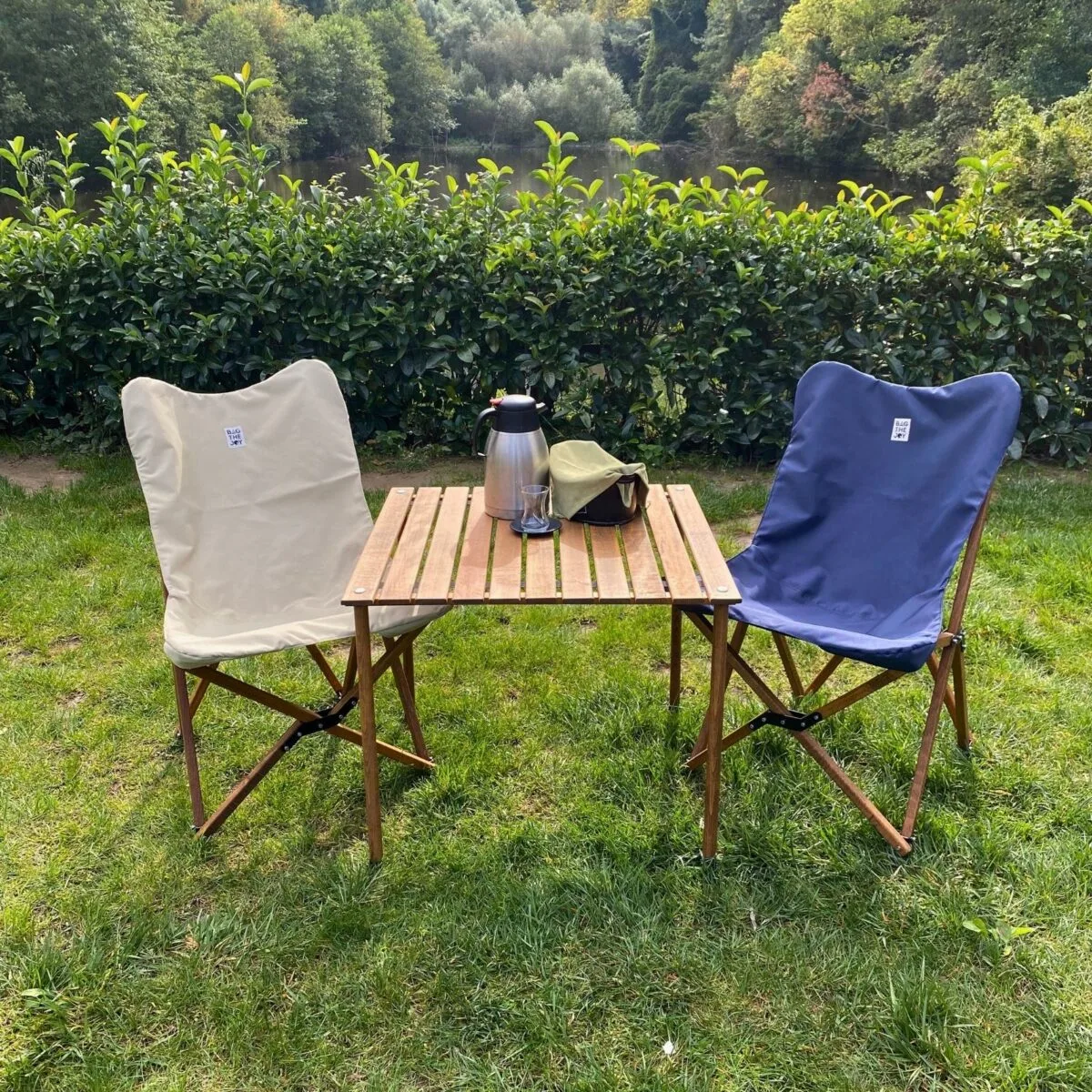 Bag The Joy 70x70x55 cm Ahşap Katlanır Rulo Kamp Masası | Piknik, Bahçe ve Balkon | Çantalı - Kahverengi - Görsel 13