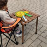 BAG THE JOY AHŞAP KATLANIR RULO KAMP MASASI / KAHVERENGİ (40*40*40) - Görsel 7