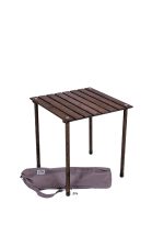 BAG THE JOY AHŞAP KATLANIR RULO KAMP MASASI / ANTRASİT (50*50*50) - Görsel 2