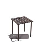 Bag The Joy 40x40x40 cm Ahşap Katlanır Rulo Kamp Masası | Piknik, Bahçe ve Balkon | Çantalı - Antrasit - Görsel 2