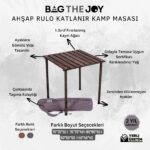 BAG THE JOY AHŞAP KATLANIR MASA SANDALYE SETİ – ANTRASİT- YEŞİL -50*50*50 - Görsel 10