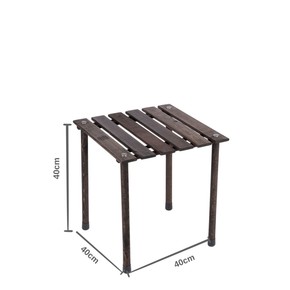 Bag The Joy 40x40x40 cm Ahşap Katlanır Rulo Kamp Masası | Piknik, Bahçe ve Balkon | Çantalı - Antrasit - Görsel 3