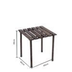 Bag The Joy 40x40x40 cm Ahşap Katlanır Rulo Kamp Masası | Piknik, Bahçe ve Balkon | Çantalı - Antrasit - Görsel 3