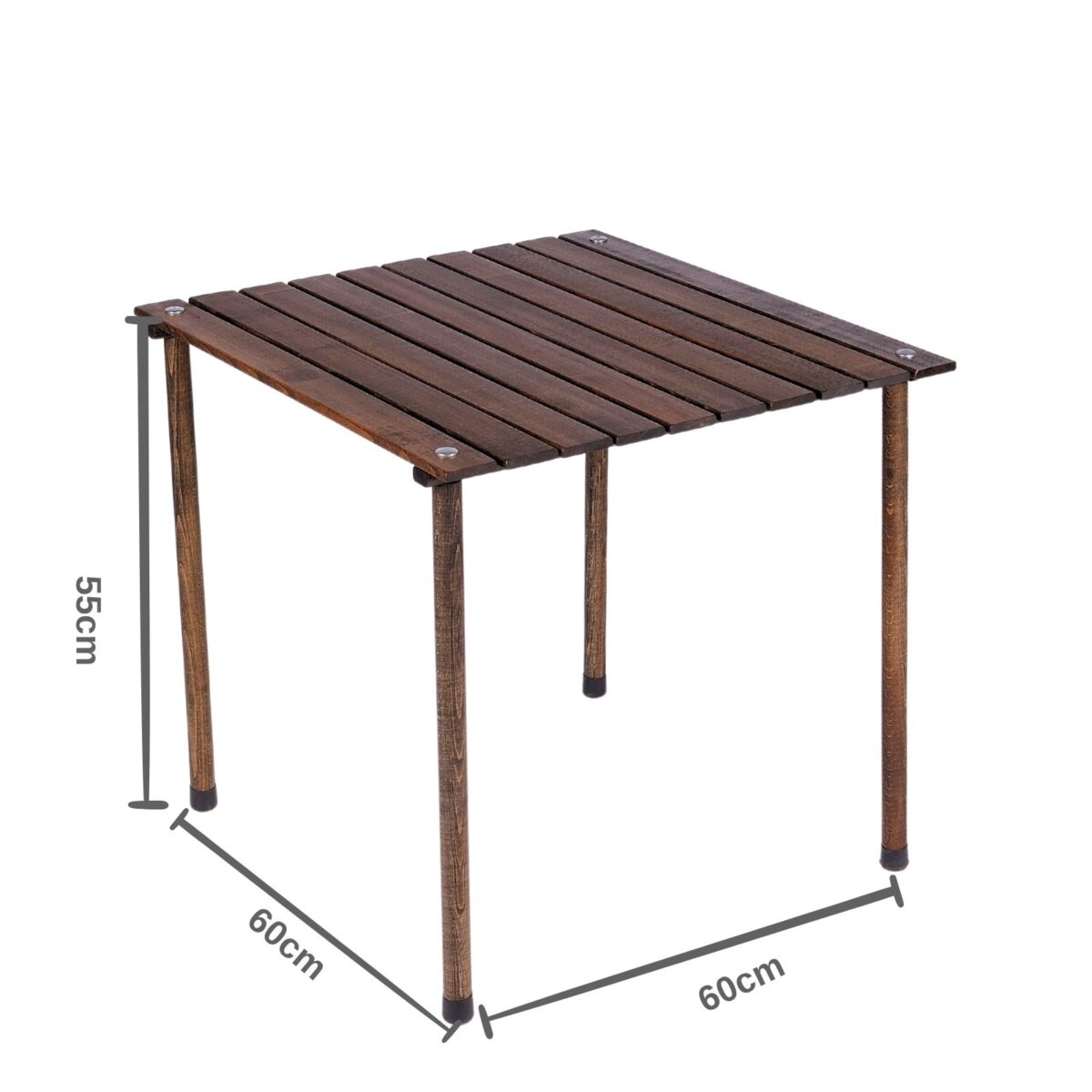 BAG THE JOY AHŞAP KATLANIR MASA SANDALYE SETİ – ANTRASİT- YEŞİL -60*60*55 - Görsel 3