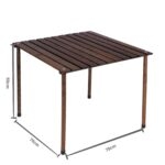 BAG THE JOY AHŞAP KATLANIR MASA SANDALYE SETİ – ANTRASİT- YEŞİL -70*70*55 - Görsel 3