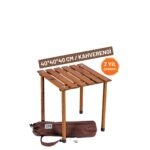 BAG THE JOY AHŞAP KATLANIR RULO KAMP MASASI / KAHVERENGİ (40*40*40)