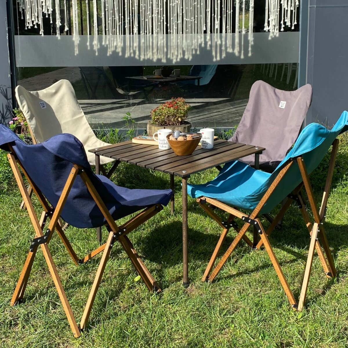 BAG THE JOY AHŞAP KATLANIR MASA SANDALYE SETİ – ANTRASİT- KOYU GRI - 70*70*55 - Görsel 14