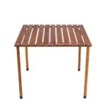 Bag The Joy 70x70x55 cm Ahşap Katlanır Rulo Kamp Masası | Piknik, Bahçe ve Balkon | Çantalı - Kahverengi - Görsel 4