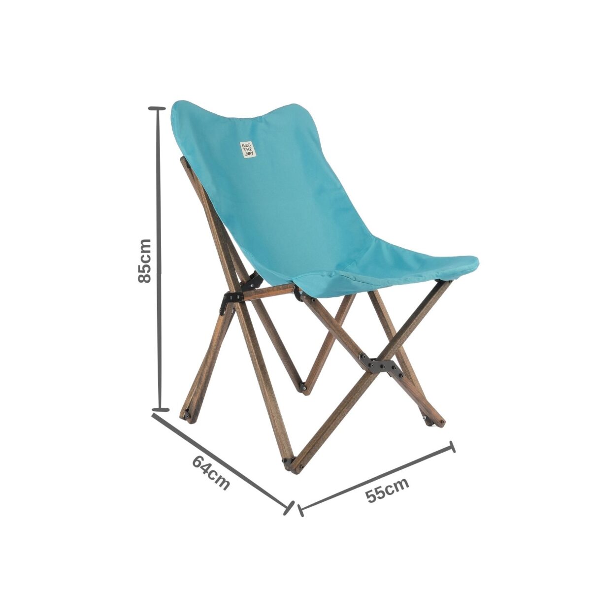 BAG THE JOY AHŞAP KATLANIR MASA SANDALYE SETİ – ANTRASİT- TURKUAZ -60*60*55 - Görsel 13
