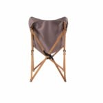 BAG THE JOY KATLANIR AHŞAP KAMP ve BAHÇE SANDALYESİ – KAHVERENGİ İSKELET - KOYU GRİ KILIF - Görsel 4