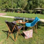 BAG THE JOY KATLANIR AHŞAP KAMP ve BAHÇE SANDALYESİ – KAHVERENGİ İSKELET - KOYU GRİ KILIF - Görsel 9