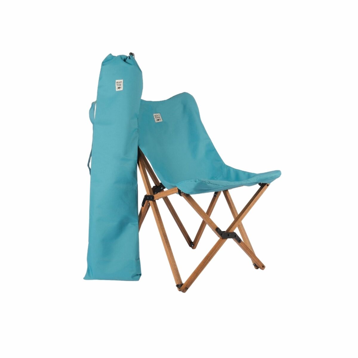 BAG THE JOY AHŞAP KATLANIR MASA SANDALYE SETİ – KAHVERENGİ- TURKUAZ - 70*70*55 - Görsel 16