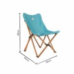 BAG THE JOY AHŞAP KATLANIR MASA SANDALYE SETİ – KAHVERENGİ- TURKUAZ - 70*70*55 - Görsel 15