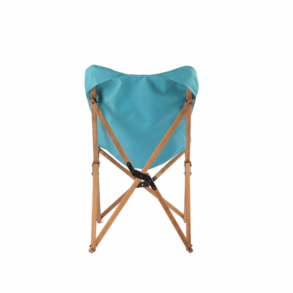 BAG THE JOY AHŞAP KATLANIR MASA SANDALYE SETİ – KAHVERENGİ- TURKUAZ - 70*70*55 - Görsel 13