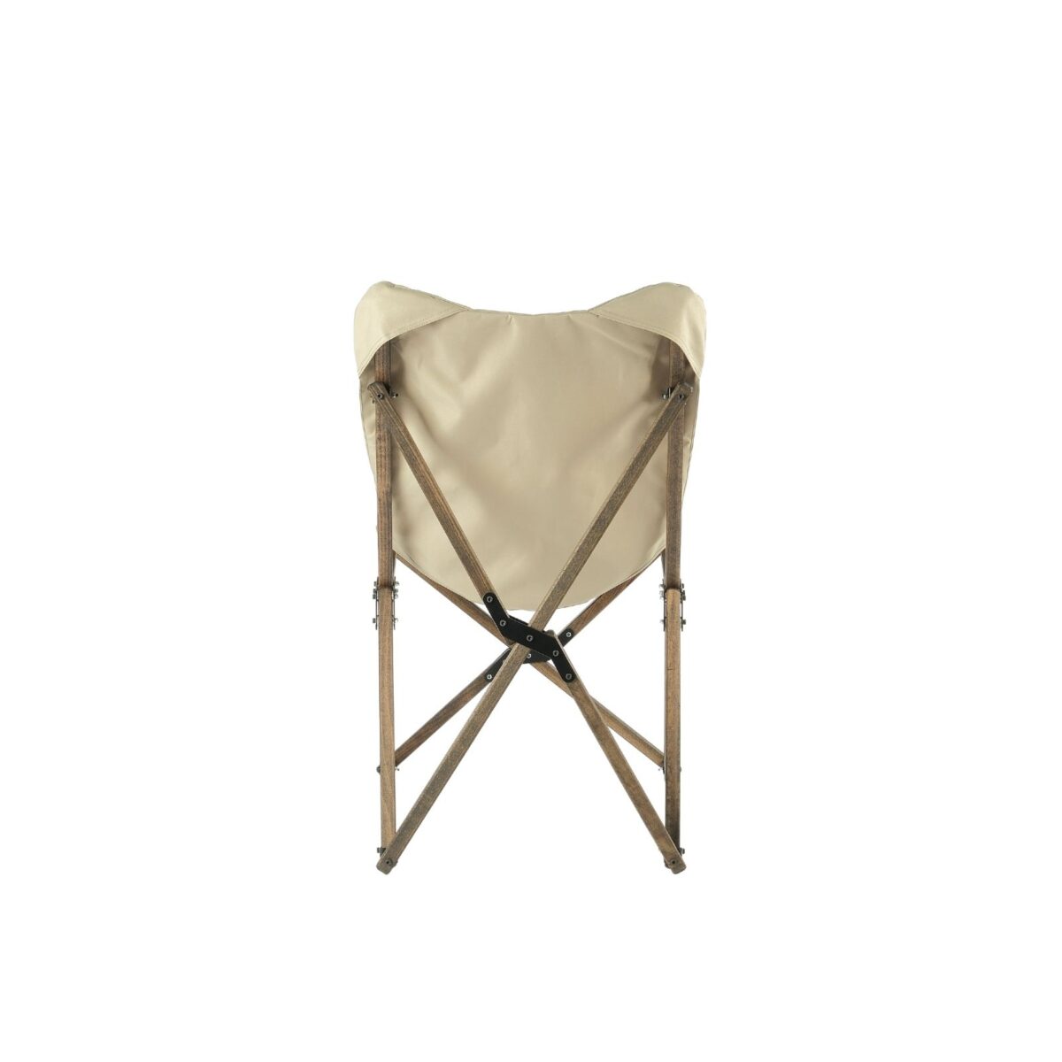 BAG THE JOY KATLANIR AHŞAP KAMP SANDALYESİ – ANTRASİT İSKELET - BEJ KILIF - Görsel 4