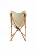 BAG THE JOY AHŞAP KATLANIR MASA SANDALYE SETİ - KAHVERENGİ - BEJ - 70*70*55cm - Görsel 7