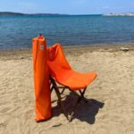 BAG THE JOY KATLANIR AHŞAP KAMP ve BAHÇE SANDALYESİ – ANTRASİT İSKELET - TURUNCU KILIF - Görsel 7