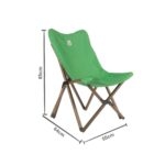 BAG THE JOY KATLANIR AHŞAP KAMP ve BAHÇE SANDALYESİ – ANTRASİT İSKELET - YEŞİL KILIF - Görsel 3