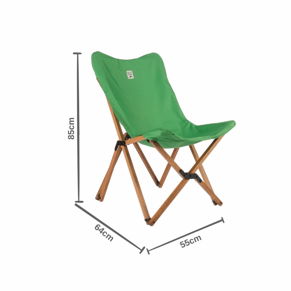 BAG THE JOY AHŞAP KATLANIR MASA SANDALYE SETİ – KAHVERENGİ - YEŞİL - 70*70*55 - Görsel 10