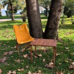 BAG THE JOY KATLANIR AHŞAP KAMP ve BAHÇE SANDALYESİ – KAHVERENGİ İSKELET - HARDAL KILIF - Görsel 7