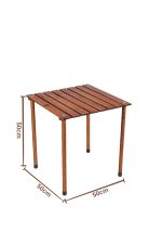 BAG THE JOY AHŞAP KATLANIR MASA SANDALYE SETİ – KAHVERENGİ - KIRMIZI -50*50*50 - Görsel 3