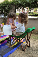 BAG THE JOY KIDS KATLANIR AHŞAP KAMP & BAHÇE SANDALYESİ ANTRASİT İSKELET - YEŞİL KILIF - Görsel 6