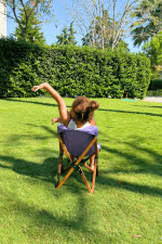 BAG THE JOY KIDS KATLANIR AHŞAP KAMP & BAHÇE SANDALYESİ KAHVERENGİ İSKELET – KIRMIZI KILIF - Görsel 7