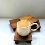 Leftover - Masif Ahşap El Yapımı Kahverengi Bardak Altığı Seti (4 Adet)