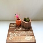 Leftover - Kahverengi – Mektup Desenli El Yapımı Sunum Altlığı, Nihale