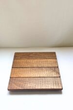 Masif Ahşap Kahverengi El Yapımı Sunum Altlığı, Nihale - Görsel 5