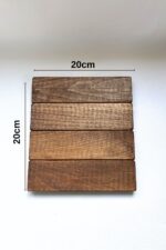 Masif Ahşap Kahverengi El Yapımı Sunum Altlığı, Nihale - Görsel 3