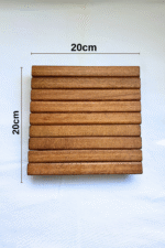 Kahverengi Masif Ahşap Dilimli El Yapımı Sunum Altlığı, Nihale - Görsel 2