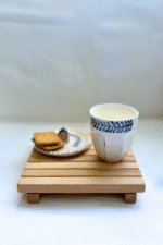 Ham Masif Ahşap Dilimli El Yapımı Sunum Altlığı, Nihale