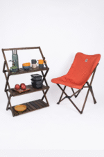 BAG THE JOY AHŞAP PORTATİF KATLANIR KAMP RAFI – ANTRASİT - Görsel 6