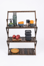 BAG THE JOY AHŞAP PORTATİF KATLANIR KAMP RAFI – ANTRASİT - Görsel 7