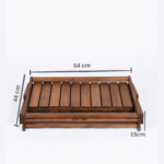 Bag The Joy Ahşap Kamp Rafı Katlanabilir 3 Katlı Portatif Bahçe ve Karavan Düzenleyici - Kahverengi - Görsel 6