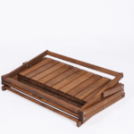 Bag The Joy Ahşap Kamp Rafı Katlanabilir 3 Katlı Portatif Bahçe ve Karavan Düzenleyici - Kahverengi - Görsel 7