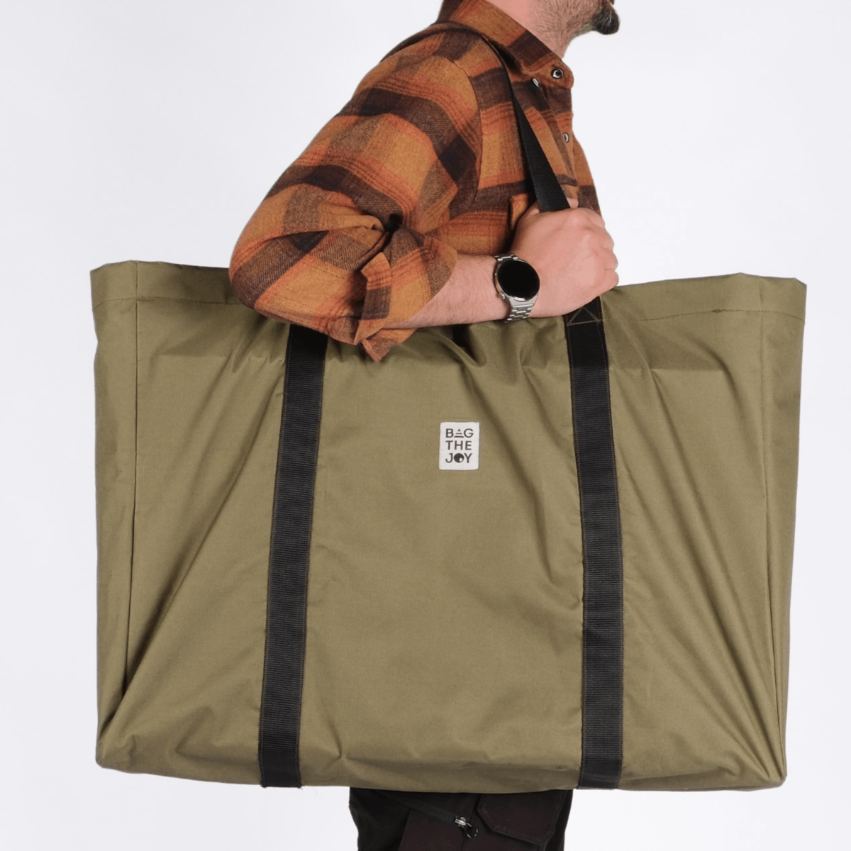 Bag The Joy Ahşap Kamp Rafı Katlanabilir 3 Katlı Portatif Bahçe ve Karavan Düzenleyici - Kahverengi - Görsel 9