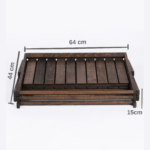 Bag The Joy Ahşap Kamp Rafı Katlanabilir 3 Katlı Portatif Bahçe ve Karavan Düzenleyici - Antrasit - Görsel 8