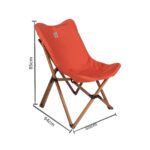 BAG THE JOY AHŞAP KATLANIR MASA SANDALYE SETİ – KAHVERENGİ – KİREMİT – 70*70*55cm - Görsel 3