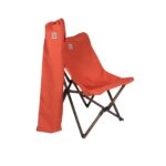 BAG THE JOY KATLANIR AHŞAP KAMP SANDALYESİ – ANTRASİT İSKELET - KİREMİT KILIF - Görsel 2