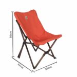 BAG THE JOY KATLANIR AHŞAP KAMP SANDALYESİ – ANTRASİT İSKELET - KİREMİT KILIF - Görsel 3