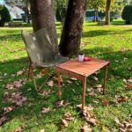 BAG THE JOY KATLANIR AHŞAP KAMP SANDALYESİ – KAHVERENGİ İSKELET - HAKİ KILIF - Görsel 7