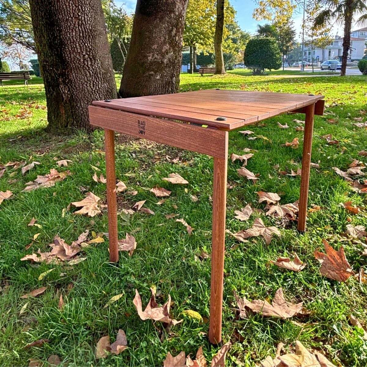 Bag The Joy TrailTop 45x60x50 cm Ahşap Katlanır Rulo Kamp Masası I Çantalı I Piknik, Bahçe ve Balkon - Görsel 5