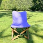 Bag The Joy Kids Ahşap Katlanır Kamp Sandalyesi |Bahçe, Piknik, Balkon |Çantalı - Mor - Görsel 6