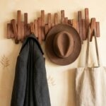 Leftover Masif Kayın Ahşap Piyano Askılık - Kahverengi | 6'lı Açılır Kapanır Duvar Askısı - Görsel 4