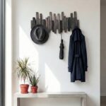 Leftover Masif Kayın Ahşap Piyano Askılık - Antrasit | 6'lı Açılır Kapanır Duvar Askısı - Görsel 5